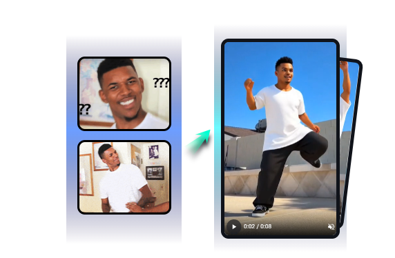 Vídeo de Meme Engraçado de Body Swap IA